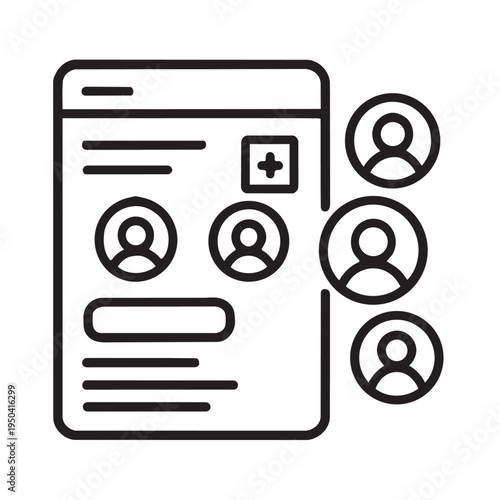 Online medical consultation with doctor and patient telehealth flat vector illustration