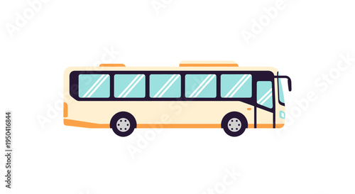 Yellow School Bus Side View.