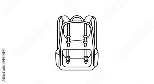 Detailed illustration of a backpack.