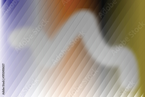 Abstract diagonal gradient stripes background with soft glowing wave shape and blue orange yellow color transition