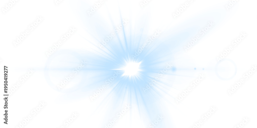 Obraz premium Neon burst shines with cool blue light and fine particles. Waves of energy ripple outward in smooth layers. Perfect for futuristic visual themes.
