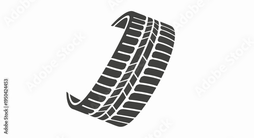 Black tire tread pattern on white background