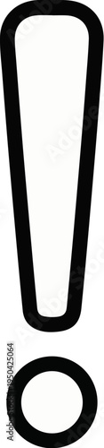 Bold, black exclamation mark on a white background, signifying importance or emphasis