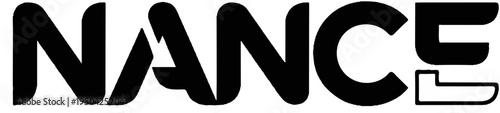 Bold, stylized black font spelling out "NANCE" with an outline of "L