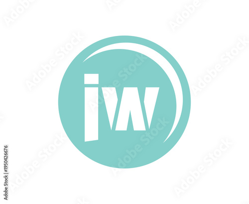 JW sport emblem or team logotype. Ball logo with a combination of Initial letter J and W for balls shop, sports company, training, club badge.