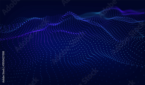 Digital technology ai abstract business blue background for future science and data banner concept. Network connection flow design for cyberspace and big data presentation.