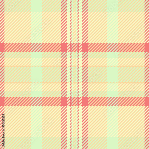 Gingham texture pattern fabric, intense background vector plaid. Manufacturing seamless check tartan textile in light and amber colors.