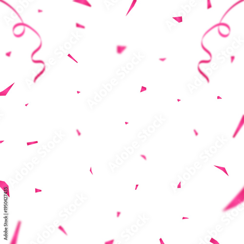 Pink Confetti Celebration Background, Festive Pink Confetti Frame Background, Party Confetti Falling On White Background, Pink Celebration Confetti Border Design