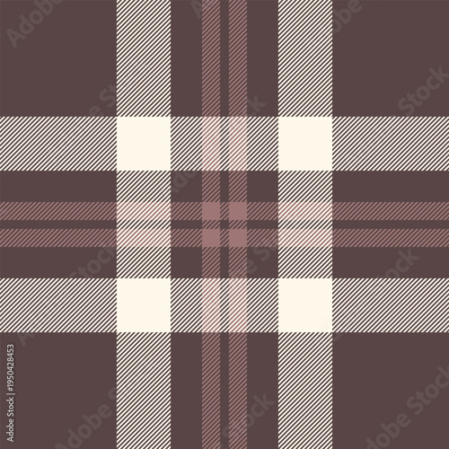 Tie check tartan pattern, tradition textile plaid fabric. Indian seamless vector background texture in pastel and sea shell colors.