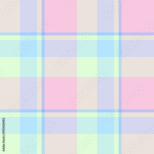 String plaid fabric textile, romance vector texture check. Colour seamless tartan pattern background in light and blue colors.