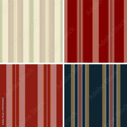 Striped bundle optimized for print catalogs of winter collections. Coordinated lines patterns support style guides. Vector structure preserves clarity.