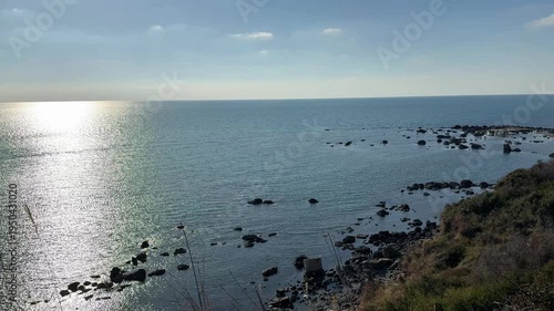 Wallpaper Mural Adriatic Coast Cliffside with Rocky Shore and Sunlit Sea Torontodigital.ca