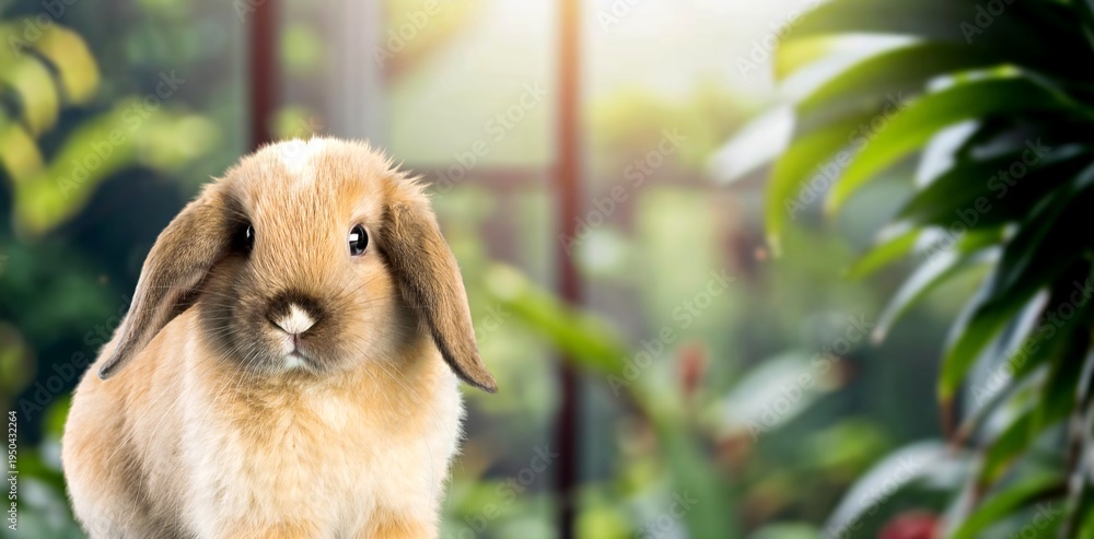 Fototapeta premium Orange baby cute small rabbit bunny