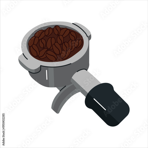Espresso machine portafilter with whole coffee beans