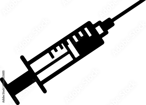 Syringe silhouette vector illustration