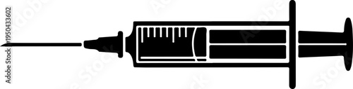 Syringe silhouette vector illustration