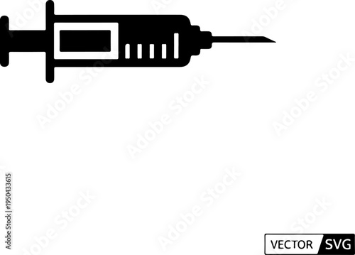 Syringe silhouette vector illustration