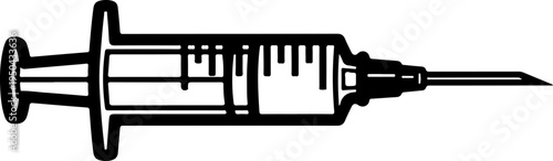 Syringe silhouette vector illustration