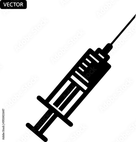 Syringe silhouette vector illustration