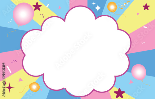 Pop art colorful background with stars and sparkles best for school posters, party design, children projects, playful and positive design