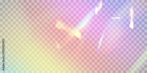 Holographic reflection, crystal flare leak shadow overlay. Vector abstract illustration.