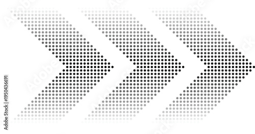 A stylized illustration of the world map made up of small dots on a white background