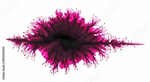 Vibrant pink fractal blooms in digital space with intricate details