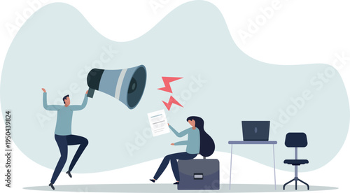 Workplace bullying and mental harassment from boss.Conflict and bully behavior to female victim.person's life situation and his activities.