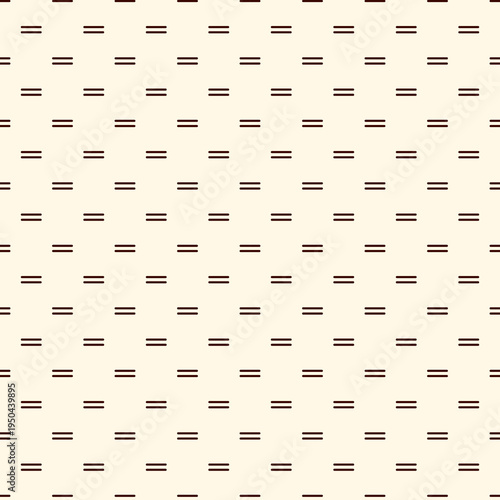 Seamless surface pattern with strokes. Repeated broken horizontal lines. Dashes motif. Simple geometric ornament. Hatched minimalist wallpaper. Modern abstract background with stitches. Vector