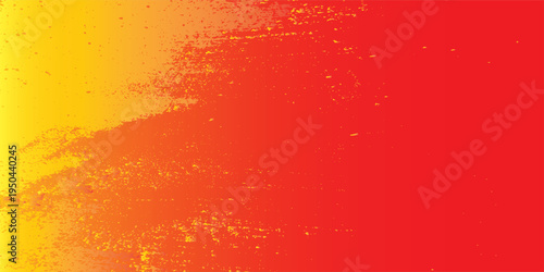 Yellow and red abstract grunge background with halftone style.