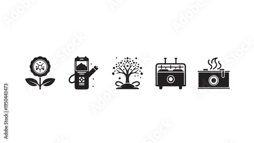Eco Friendly Icons For Sustainable Living Concepts
