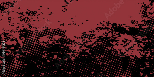 Abstract Blood Red and Black Ink Splatter