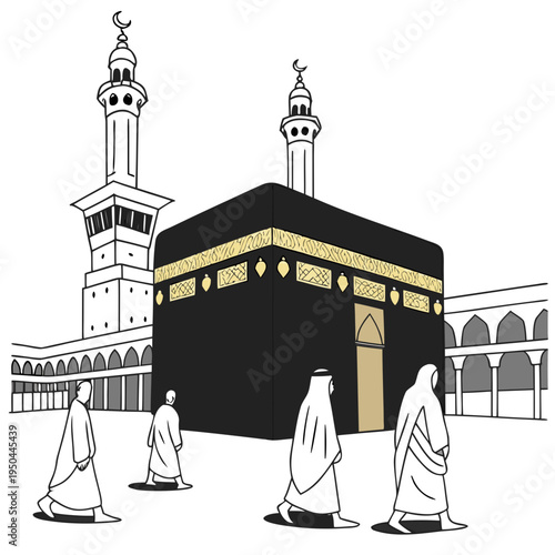 A black and gold building with people walking around it