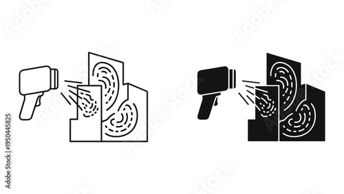 Fingerprint Scanner and Biometric Security Icon