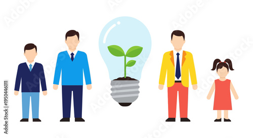 Business people standing in line formation.