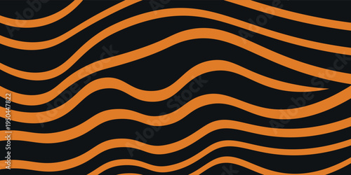 Animal skin background pattern. Endless tiger ornament of lines. Animal abstract skin seamless pattern. Beautifully laid fabric. Vector seamles texture. Abstract pattern of tiger stripes.