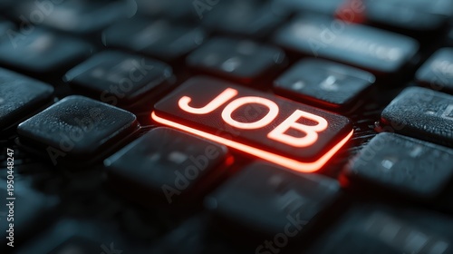 Business and technology concept for new job opportunity