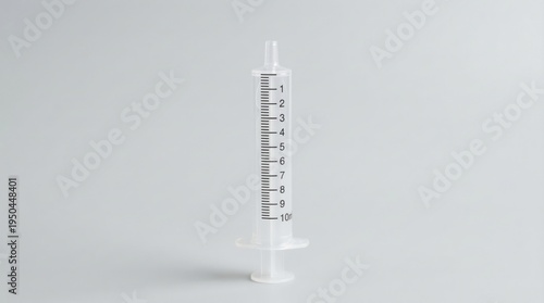Medical Syringe on White Background.
