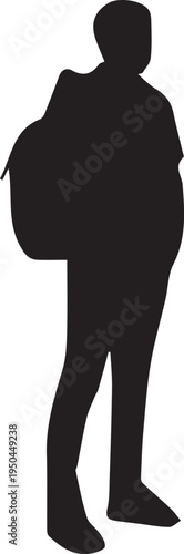 Person standing with a backpack