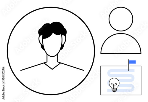 User profile concept. User profile illustration with focus on identity and goal-setting . User profile plays a key role in personalization and task management. Perfect for technology, career