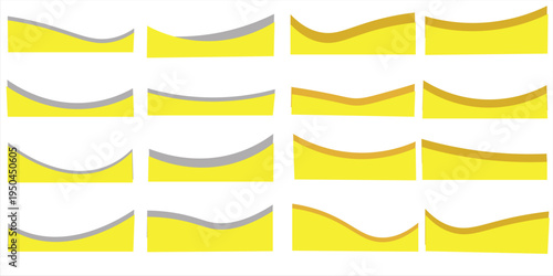 collection of silver, yellow gold line border ornaments. vector divider for poster, greeting card, brochure, banner, charter.