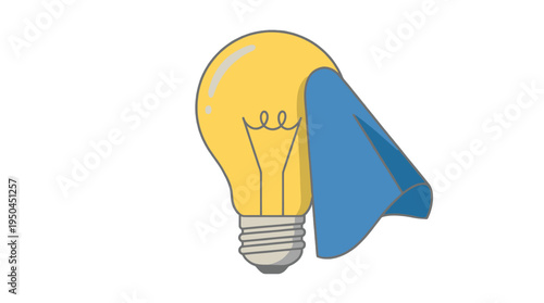 Light bulb is being cleaned to bring clarity of thought