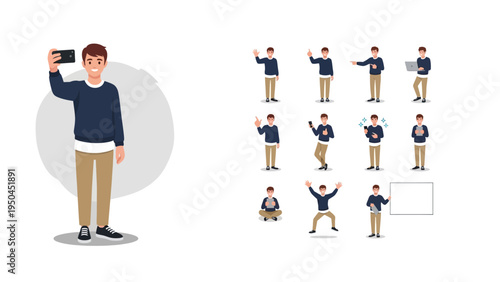 Diverse Actions: A Collection of versatile poses showcasing dynamic interaction and active engagement in a lifestyle environment.