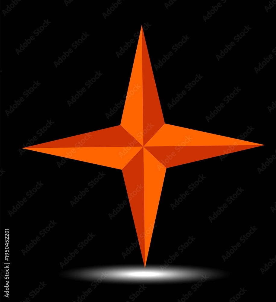 Fototapeta premium red star on black background