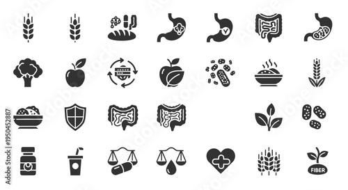  Vector Icons Set of Assorted Food Icons Set For Digital Projects.