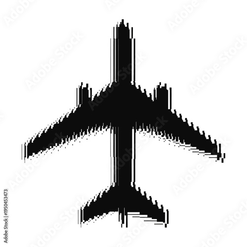 Vector of an airplane viewed from the front