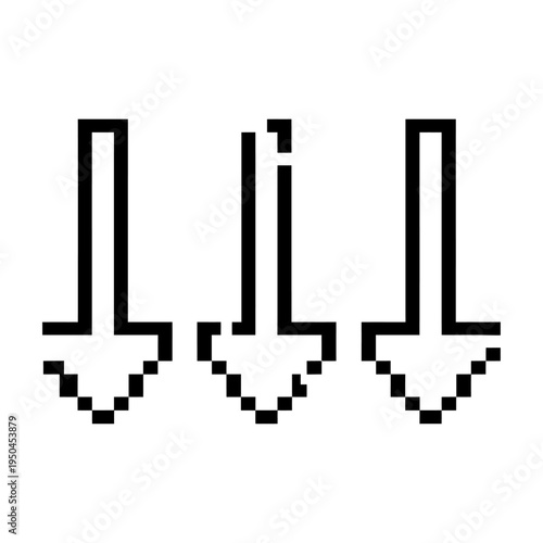 Wallpaper Mural This vector shows three pixelated swords standing upright in a row. Torontodigital.ca