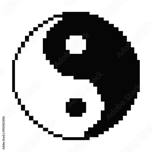 Wallpaper Mural Pixel art vector yin and yang symbol in Torontodigital.ca