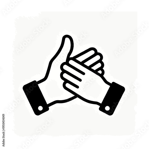 Wallpaper Mural Vector of two hands clapping together as a sign of applause Torontodigital.ca