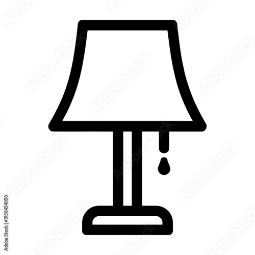 Wallpaper Mural Vector of a classic table lamp with a simple and modern design featuring a droplet Torontodigital.ca